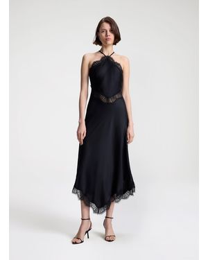 A.L.C. Lucia Satin And Lace Midi Dress - White