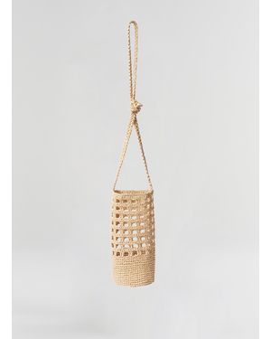 A.L.C. Rita Raffia Bottle Bag - White