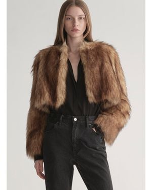 A.L.C. Gina Faux Fur Jacket - Brown