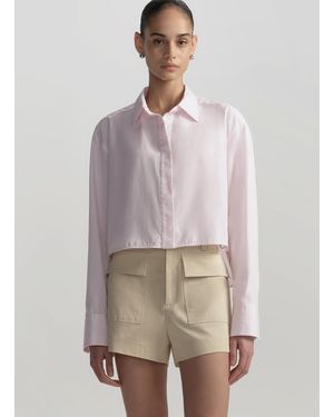 A.L.C. Maude Cropped Cotton Shirt - Gray