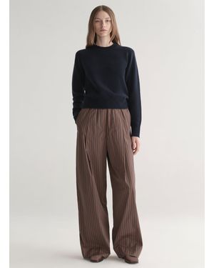 A.L.C. Emmett Striped Cotton Pant - Brown