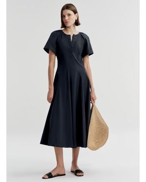 A.L.C. Lucille Cotton Midi Dress - Blue