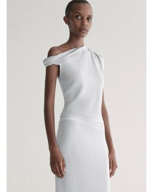 A.L.C. Mona Metknit Asymmetric Top - White