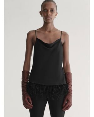 A.L.C. Eliza Feather Trimmed Camisole Top - Gray