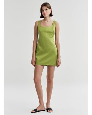 A.L.C. Faye Satin Mini Dress - Green