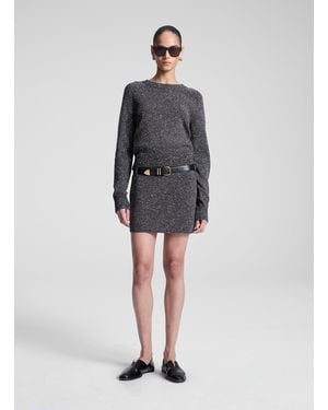 A.L.C. Stella Boucle Tweed Mini Skirt - Gray