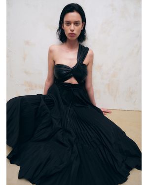 A.L.C. Addie Pleated Midi Dress - Black