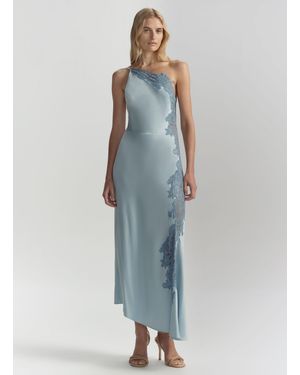 chinese dress ladies Lucia Satin and Lace Midi Dress