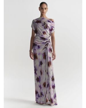 A.L.C. Poppy One Shoulder Satin Gown - White