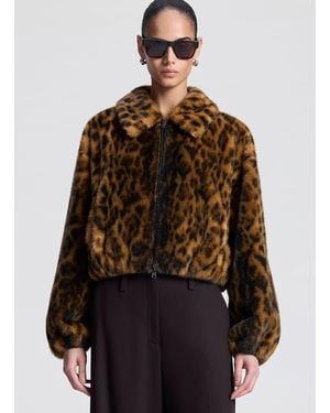 A.L.C. Esme Leopard Faux Fur Jacket - Brown