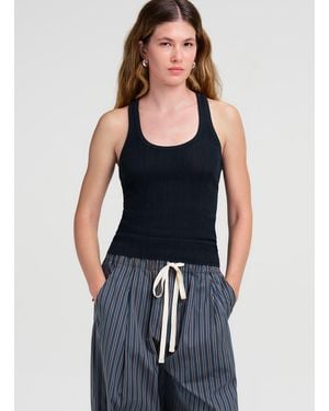 A.L.C. Iris Fine Cotton Tank - Blue