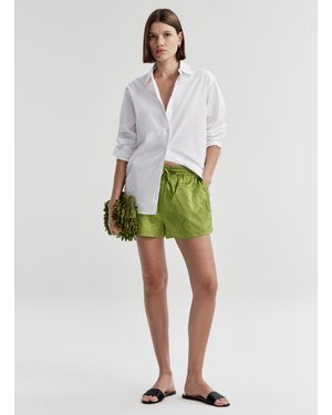 A.L.C. Camden Satin Drawstring Short - Green