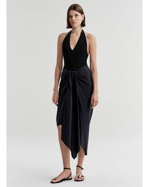 A.L.C. Rhodes Cotton Midi Skirt - Black