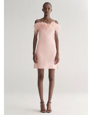 A.L.C. Opal Feather Trimmed Mini Dress - Pink