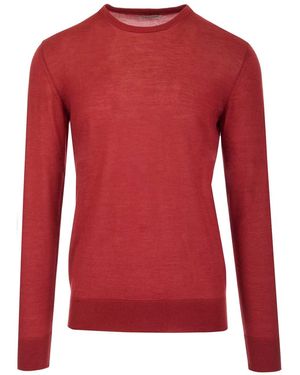 Al Duca d'Aosta Red Crewneck Sweater