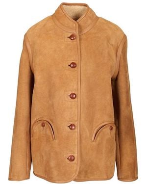 Blazé Milano Camel Shearling Coat "tatoosh" - Brown