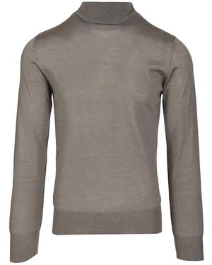 Al Duca d'Aosta Cashmere And Silk Turtleneck Sweater - Grey
