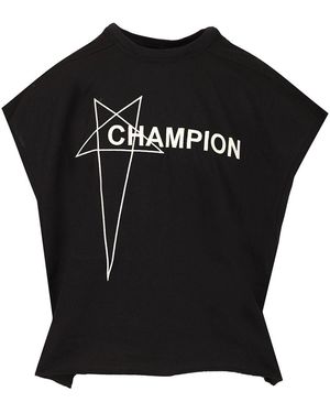 Rick Owens X Champion Cropped T-shirt - Black