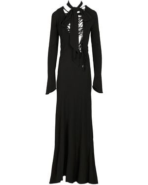 The Attico Crepe Midi Dress - Black