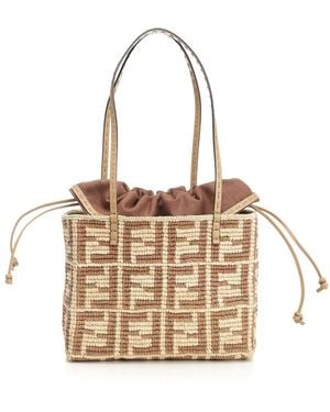 Fendi "roll Small" Shopper - Metallic
