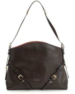 Givenchy Medium "voyou" Bag In Leather - Black
