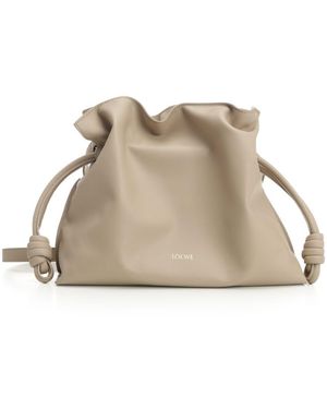 Loewe Medium "flamenco" Clutch Bag - Natural