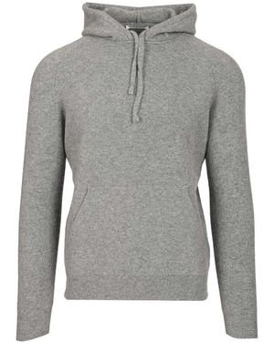 Al Duca d'Aosta Mohair Hooded Sweater - Grey