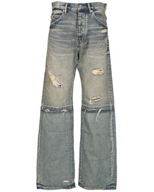 Purple 'p018' Baggy Fit Jeans - Grey
