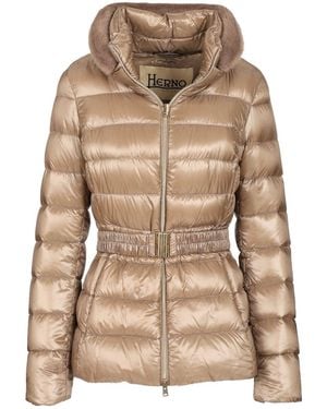 Herno "shiny" Down Jacket - Natural