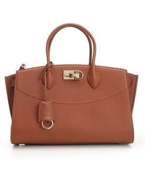Ferragamo Top Handle Bag - Brown