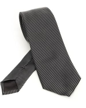 Giorgio Armani Silk And Cotton Tie - Gray
