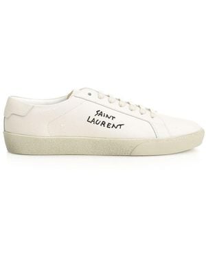 Saint Laurent "sl/06 Signature" Cotton Sneaker - White