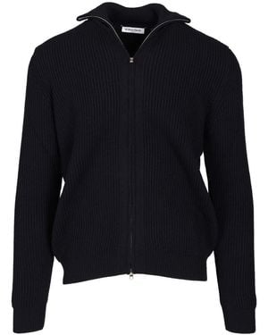 Al Duca d'Aosta Ribbed Cardigan - Blue