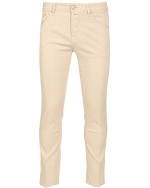 Jacob Cohen "scott" Slim Fit Carrot Pants - Natural