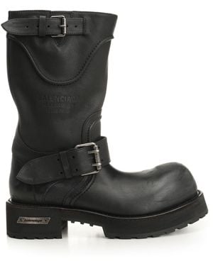 Balenciaga "venom" Leather Boots - Black