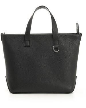 Fendi Leather Shopping Bag - Black