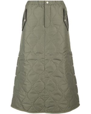 Taion A-line Padded Skirt - Green