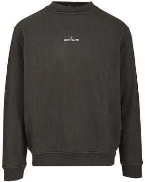 Stone Island Oversized Crewneck Sweatshirt - Gray