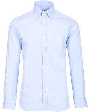 Al Duca d'Aosta Pinpoint Cotton Button Down Shirt - Blue