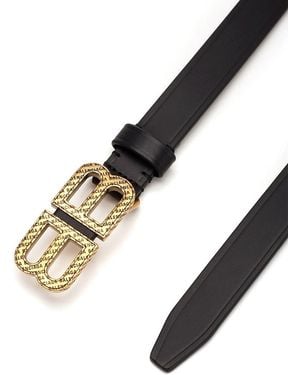 Balenciaga Bb Hourglass Crushed Belts in Gray | Lyst