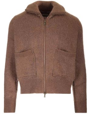 SUNHOUSE Zipped Cardigan - Brown