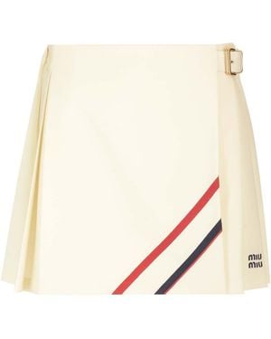 Miu Miu Mohair Canvas Dress in Natural | Lyst