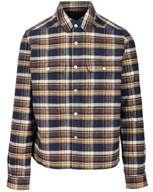 Rick Owens Outershirt With Plaid Pattern - Grey