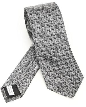 Ferragamo Gancini Jacquard Tie - Gray