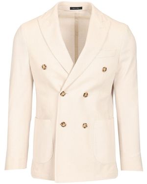 Al Duca d'Aosta Unlined Double-breasted Jacket - Natural