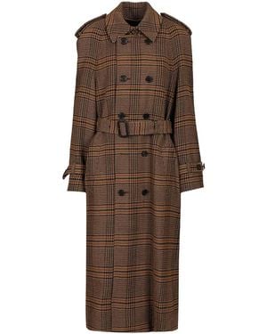 【関税＆送料込み】Saint Laurent Long Coat In Prince Of Wal long coat in prince of wales wool | Saint Laurent | YSL US