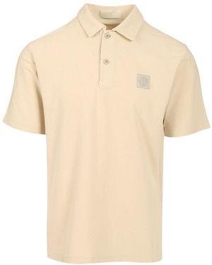 Stone Island Short-sleeved Polo Shirt - Natural