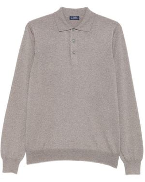 Barba Napoli Wool Polo Shirt - Gray