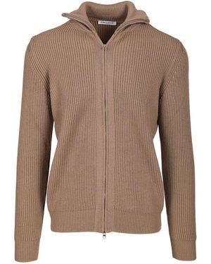 Al Duca d'Aosta Ribbed Cardigan - Brown