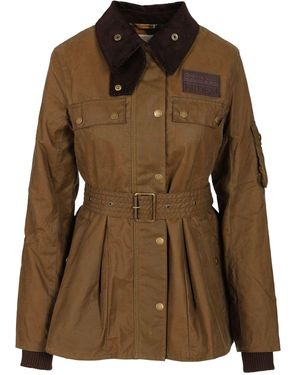 BARACUTA X BARBOUR Barbour X Erdem Constance Waxed Jacket - Brown